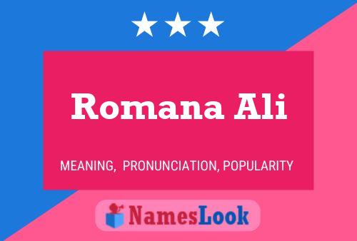 Romana Ali Namensposter