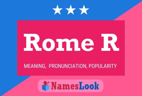 Rome R Namensposter