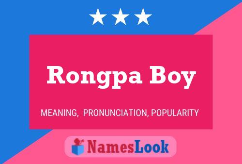 Rongpa Boy Namensposter