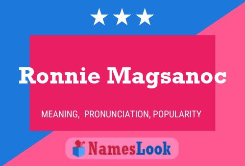 Ronnie Magsanoc Namensposter