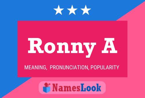 Ronny A Namensposter