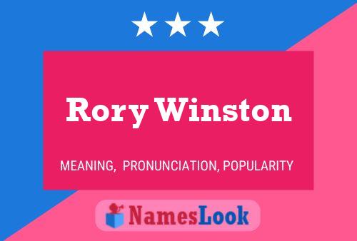 Rory Winston Namensposter