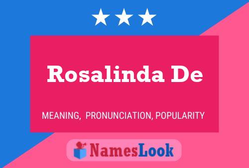 Rosalinda De Namensposter