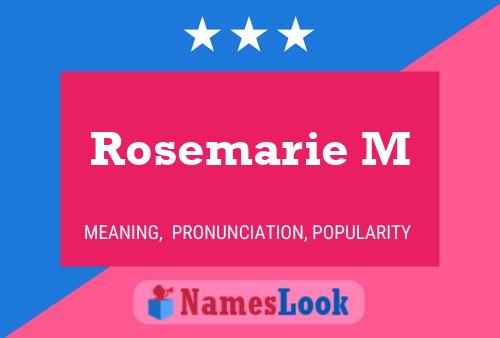 Rosemarie M Namensposter