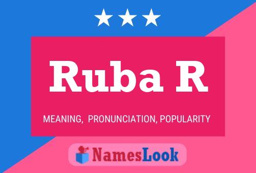 Ruba R Namensposter