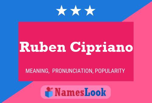 Ruben Cipriano Namensposter