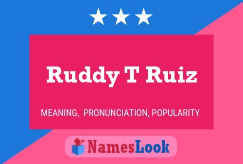 Ruddy T Ruiz Namensposter