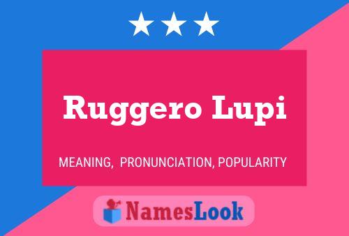 Ruggero Lupi Namensposter