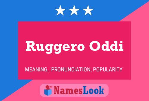 Ruggero Oddi Namensposter