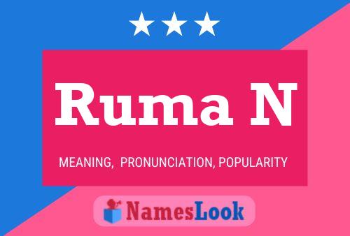 Ruma N Namensposter