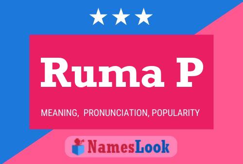 Ruma P Namensposter