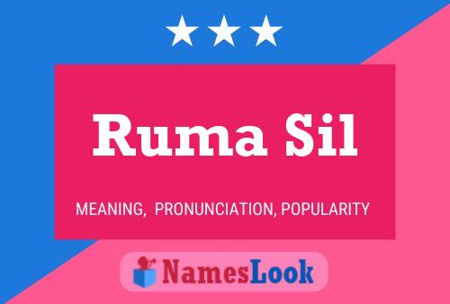 Ruma Sil Namensposter