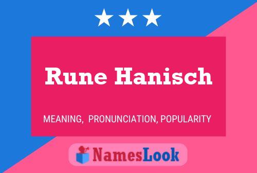 Rune Hanisch Namensposter