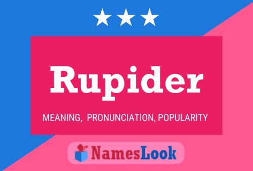 Rupider Namensposter