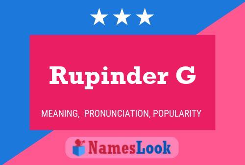 Rupinder G Namensposter