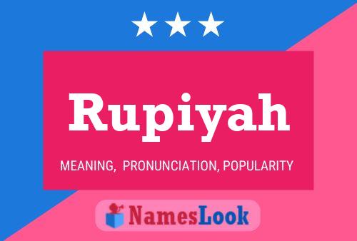 Rupiyah Namensposter