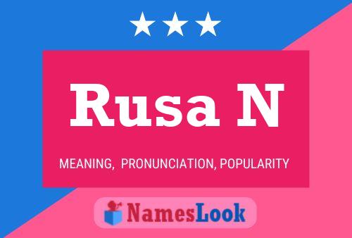 Rusa N Namensposter