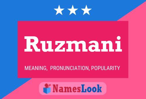 Ruzmani Namensposter