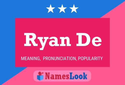 Ryan De Namensposter