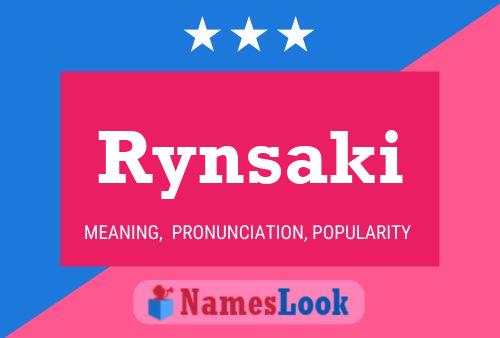 Rynsaki Namensposter