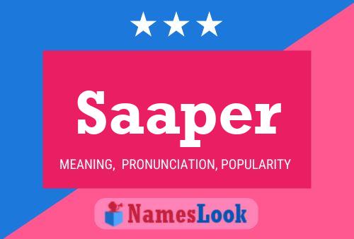 Saaper Namensposter