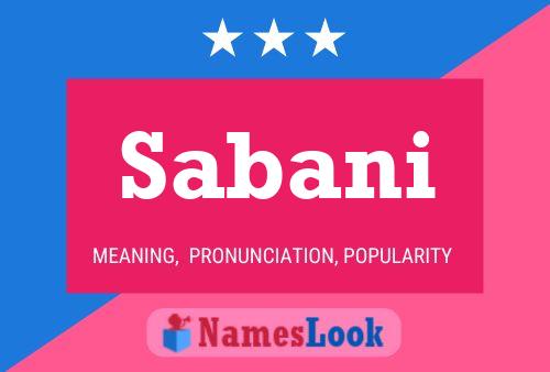 Sabani Namensposter