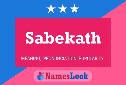 Sabekath Namensposter