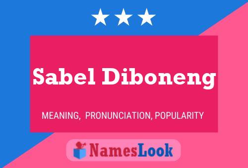 Sabel Diboneng Namensposter