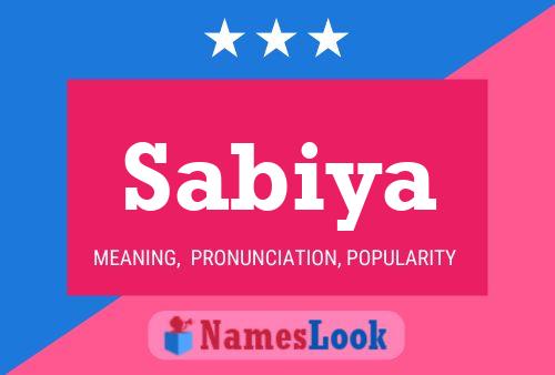 Sabiya Namensposter