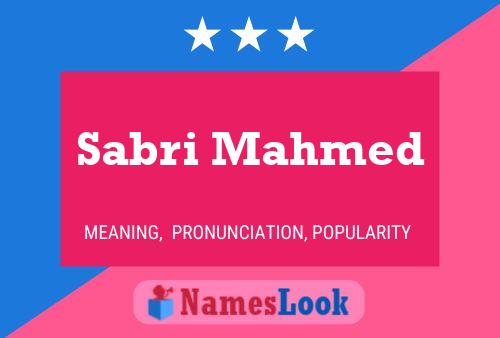 Sabri Mahmed Namensposter