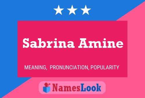 Sabrina Amine Namensposter