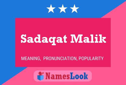 Sadaqat Malik Namensposter