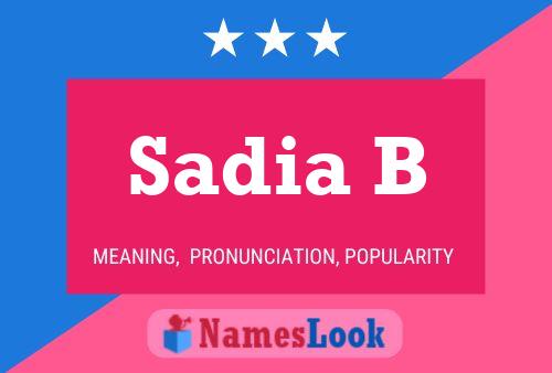 Sadia B Namensposter