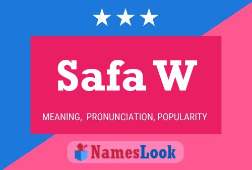 Safa W Namensposter