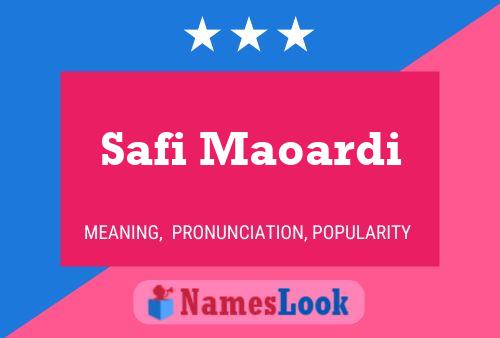 Safi Maoardi Namensposter