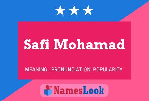 Safi Mohamad Namensposter