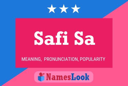 Safi Sa Namensposter