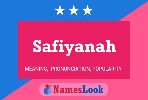 Safiyanah Namensposter