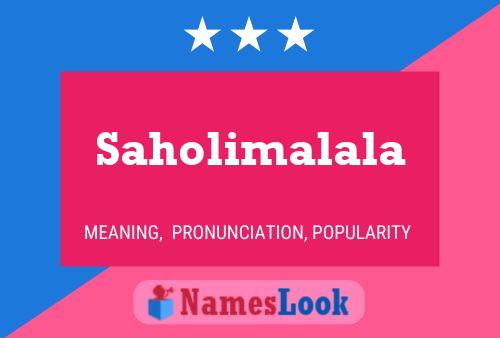 Saholimalala Namensposter