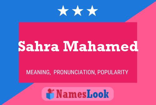 Sahra Mahamed Namensposter