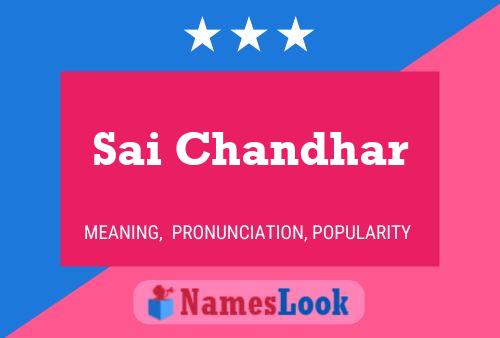 Sai Chandhar Namensposter