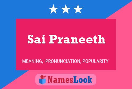 Sai Praneeth Namensposter