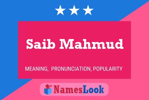 Saib Mahmud Namensposter