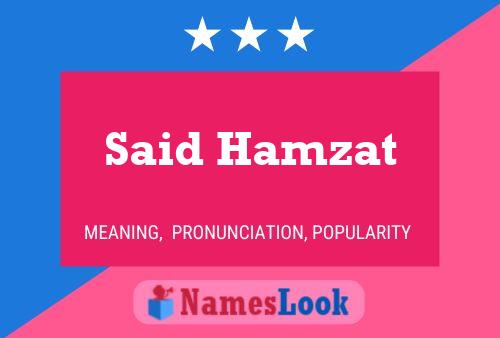 Said Hamzat Namensposter