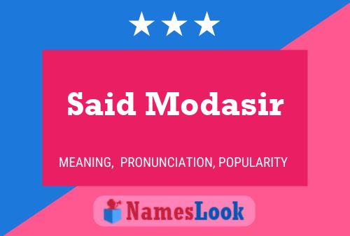 Said Modasir Namensposter