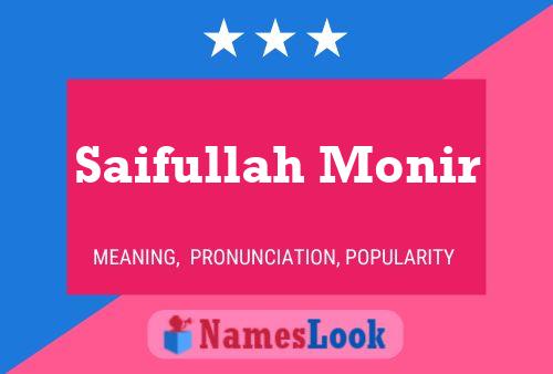 Saifullah Monir Namensposter