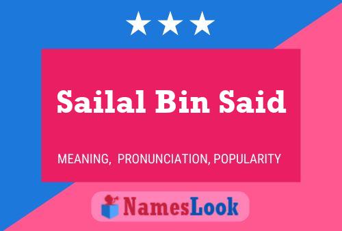 Sailal Bin Said Namensposter