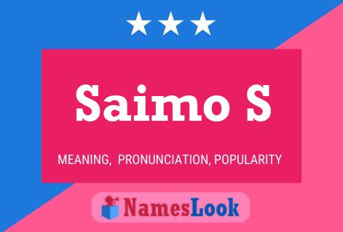 Saimo S Namensposter