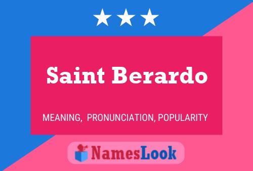 Saint Berardo Namensposter