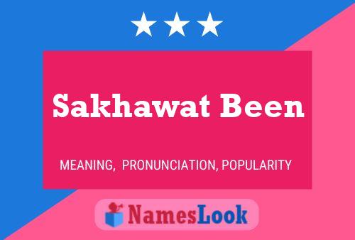 Sakhawat Been Namensposter